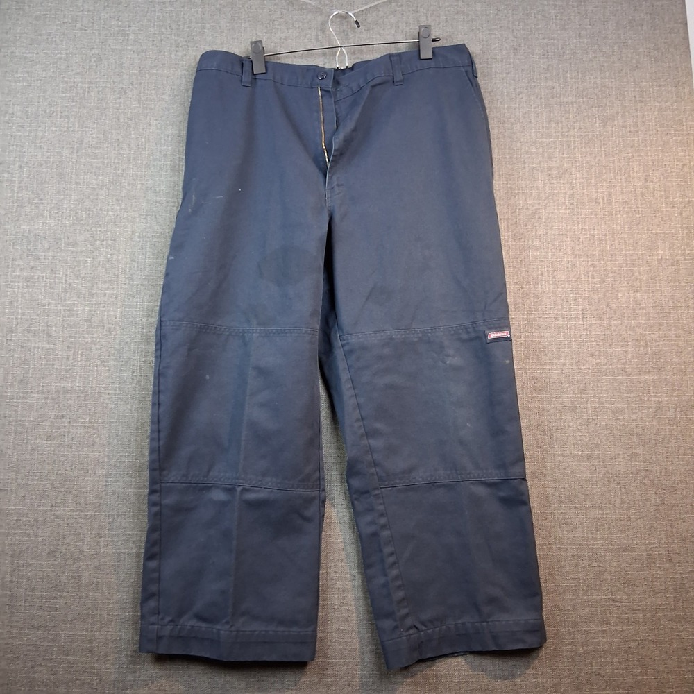Genuine Dickies Mens Double Knee Work Pants Navy‎ Blue Relaxed Fit Utility 37x25